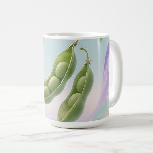 Tragende Erbsenschoten Träumerisch Kaffeetasse (VorderseiteRechts)