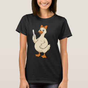 Tragende Gans Positiver Schwangerschaftstest mit S T-Shirt