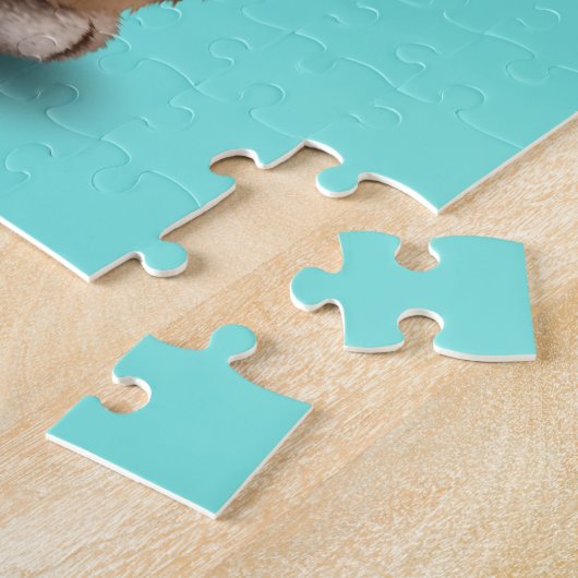 Tragende Kopfhörer niedlicher Babycheetah-DJ Puzzle (Seite)