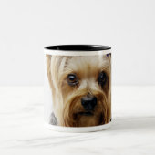 Tragende Rotbögen Yorkshire-Terriers Zweifarbige Tasse (Mittel)