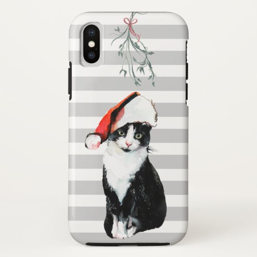 Tragende Weihnachtsmannmütze der Case-Mate iPhone Hülle (Rückseite)
