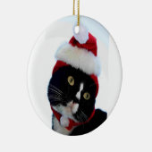 Tragende Weihnachtsmannmützephotographie der Keramikornament (Rechts)