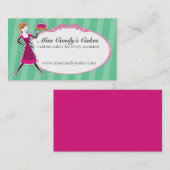 tragender Bäckereinachtisch des Retro Visitenkarte (Vorne/Hinten)