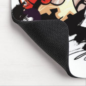 Tragender Boxhandschuh der Frau Mousepad (Ecke)