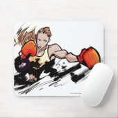 Tragender Boxhandschuh der Frau Mousepad (Mit Mouse)