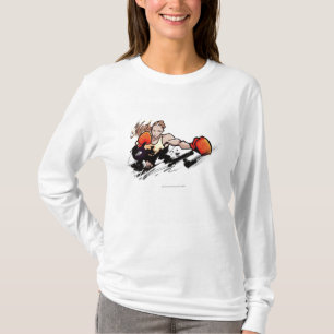 Tragender Boxhandschuh der Frau T-Shirt