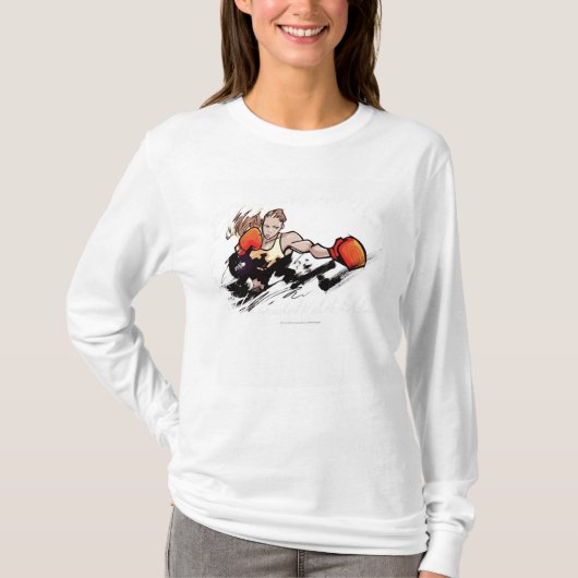 Tragender Boxhandschuh der Frau T-Shirt (Vorderseite)