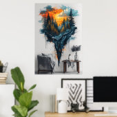 Tragender Wald Traumhaft Poster (Heimbüro)