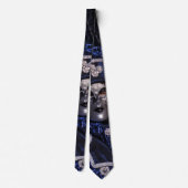 Tragendes Blau am Karneval von Venedig Krawatte (Rückseite)