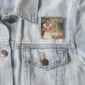 Tragendes Frühstück Martina auf einem Behälter, Button (Beispiel)