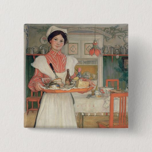 Tragendes Frühstück Martina auf einem Behälter, Button (Vorderseite)