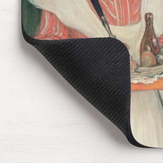 Tragendes Frühstück Martina auf einem Behälter, Mousepad (Ecke)