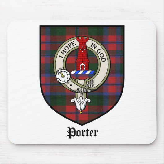 Träger-Clan-Wappen-AbzeichenTartan Mousepad (Vorne)