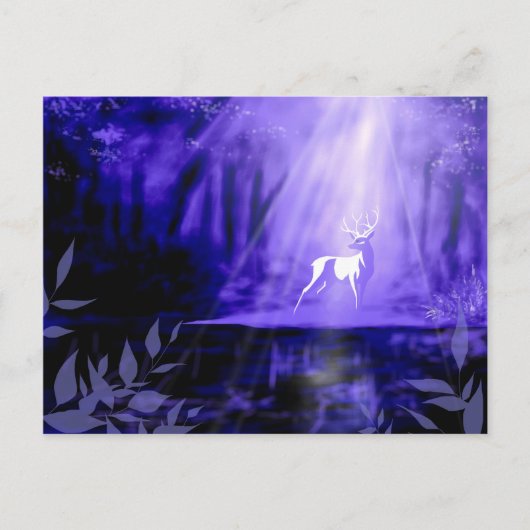 Träger der Wünsche - White Stag Postkarte (Vorderseite)