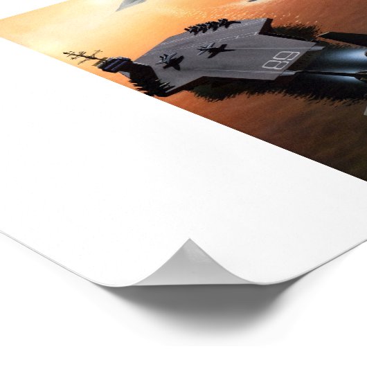 Trägerflugzeug Poster (Ecke)