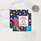 Trägerkarten für Weltraumraketen Mitteilungskarte (Vorderseite/Rückseite Beispiel)