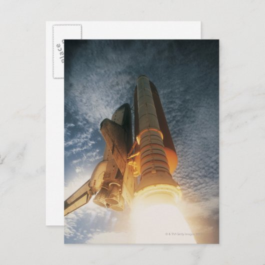 Trägerrakete Postkarte (Vorne/Hinten)