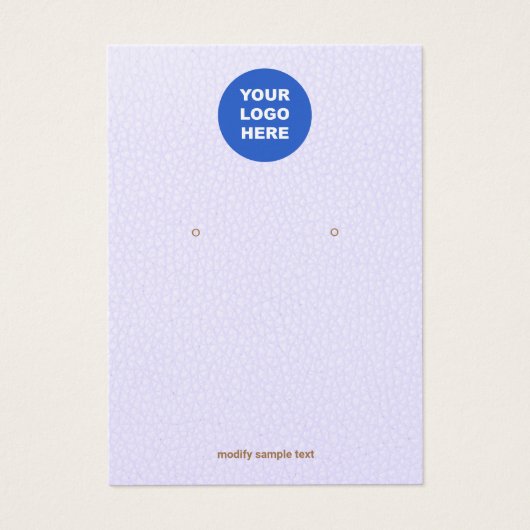 Trägersichtkarte für den Lederschuh mit Logo (Vorderseite)