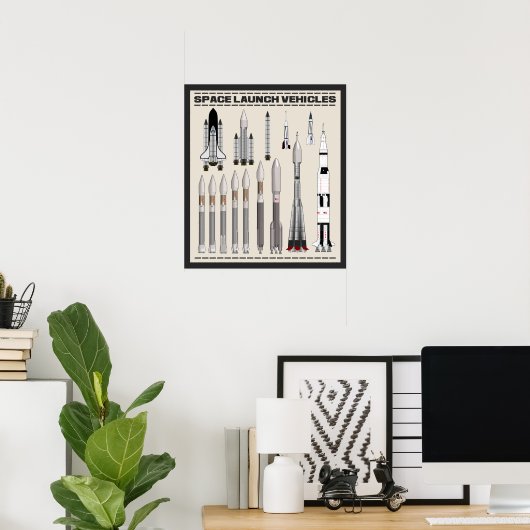 Trägersysteme für den Weltraum Poster (Heimbüro)