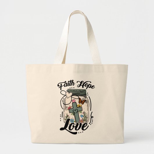 Tragetasche Faith, Hope, Love (Vorne)