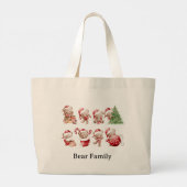 Tragetasche | Niedliche Weihnachtsbärenfront (Rückseite)