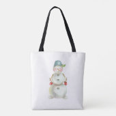 Tragetasche | Personalisierte Snowman-Freunde Tasche (Rückseite)