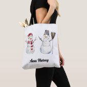 Tragetasche | Personalisierte Snowman-Freunde Tasche (Von Nahem)