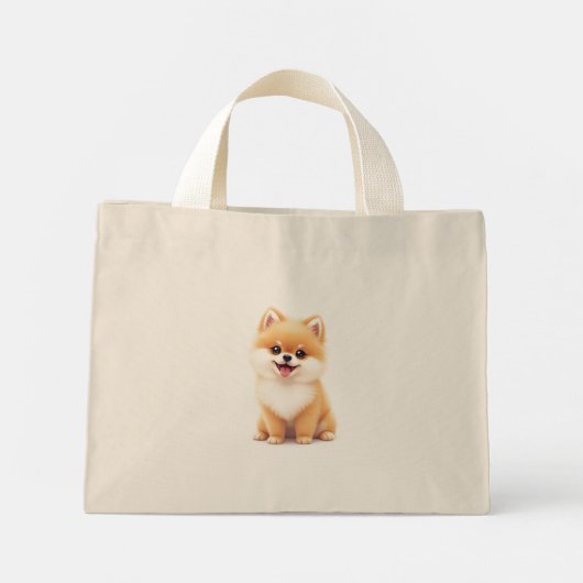 Tragetaschen (adorable Spitz Welpe) (Rückseite)