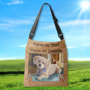 Tragetaschen zum Text- und Dog-Foto Tasche