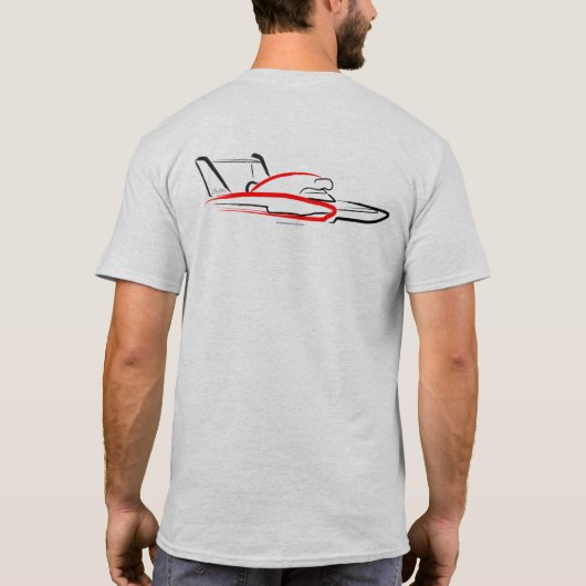 Tragflächenboot 01 Ash Back T-Shirt (Rückseite)