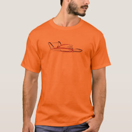 Tragflächenboot 01 Orange Front T-Shirt