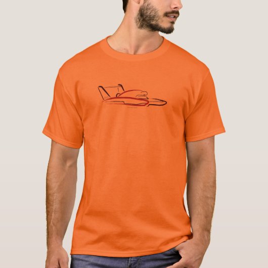 Tragflächenboot 01 Orange Front T-Shirt (Vorderseite)