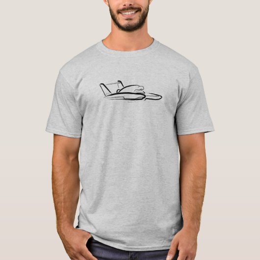 Tragflügelboot 01 Grau Vorne T-Shirt (Vorderseite)