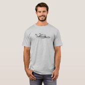 Tragflügelboot 01 Grau Vorne T-Shirt (Vorne ganz)