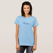 Tragflügelboot 01 Hellblau vorne T-Shirt (Vorne ganz)