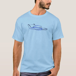 Tragflügelboot 01 Hellblau vorne T-Shirt