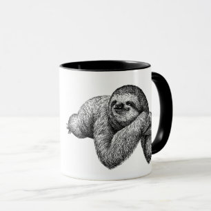 Trägheit auf Baum Tasse