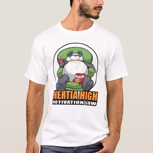 Trägheit hoch, Motivation niedrig - fauler Panda-T T-Shirt (Vorderseite)