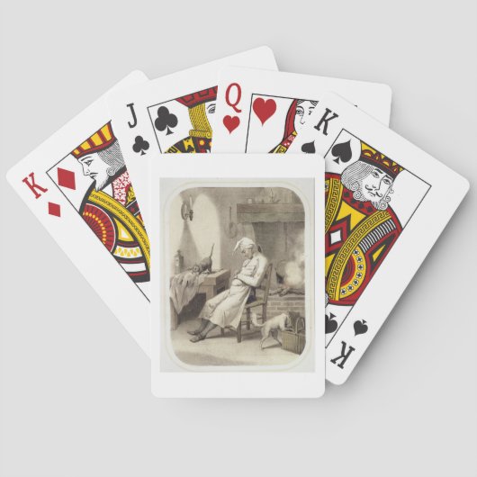 Trägheit in der Küche, von einer Reihe Drucke depi Spielkarten (Rückseite)