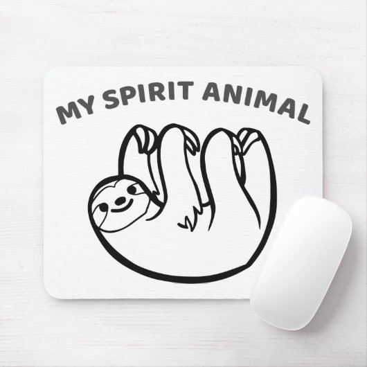 Trägheit ist mein Geist-Tier Mousepad (Mit Mouse)