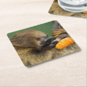 Trägheit mit Kürbis Rechteckiger Pappuntersetzer (angewinkelt)