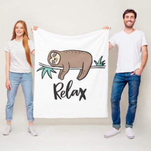 Trägheit sagt sich entspannen fleecedecke