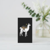 Trägheit schläft auf Alpaka Lama Visitenkarte (Stehend Vorderseite)