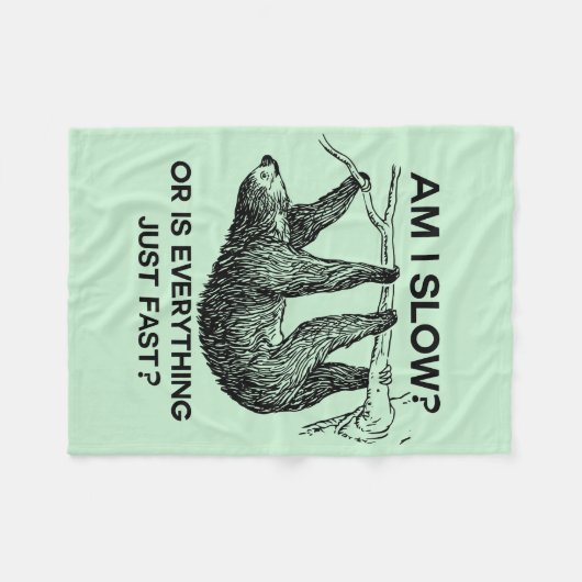 Trägheit sind ich verlangsamen? fleecedecke (Vorderseite (Horizontal))