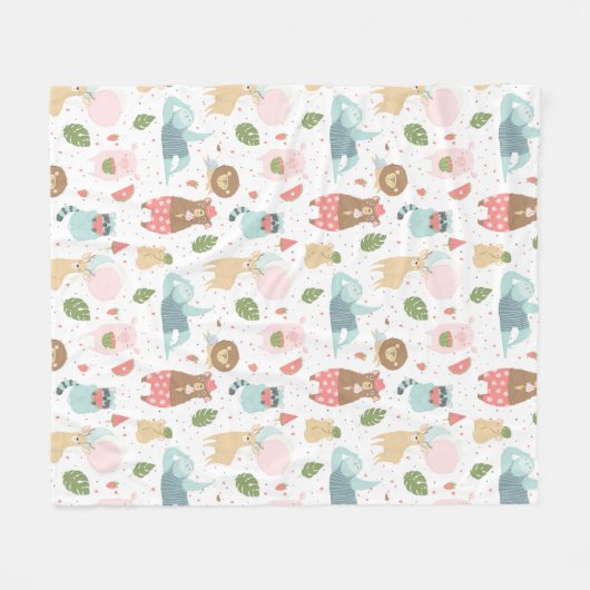 Trägheit u. Freund-Muster Fleecedecke (Vorderseite (Horizontal))