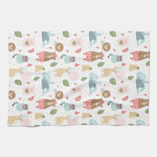 Trägheit u. Freund-Muster Geschirrtuch (Horizontal)