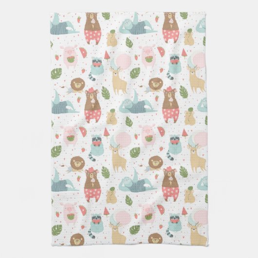 Trägheit u. Freund-Muster Geschirrtuch (Vertikal)