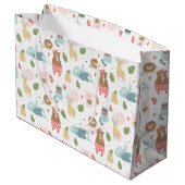 Trägheit u. Freund-Muster Große Geschenktüte (Rückseite Schrägansicht)