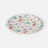 Trägheit u. Freund-Muster Pappteller (Schrägansicht)