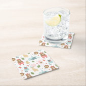 Trägheit u. Freund-Muster Rechteckiger Pappuntersetzer (Vor Ort)